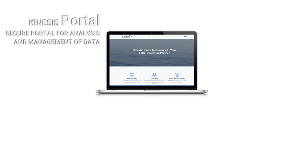 Secure HIPAA and GDPR compliant web portal for management of data from Kinesis users and devices.